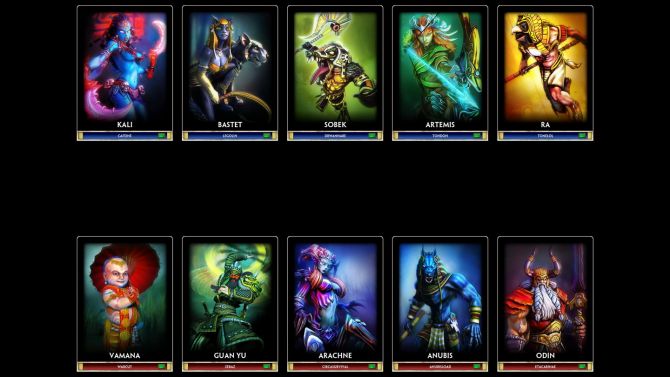 Les personnages de smite