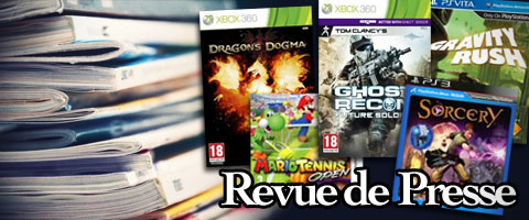 Revue de presse : Ghost Recon, Dragon's Dogma, Mario Tennis, Gravity Rush, Sorcery