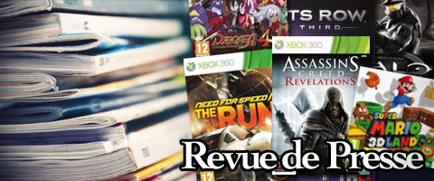 Revue de presse : AC Revelations, Mario 3D Land, NFS The Run, Halo...