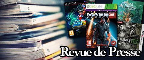 Revue de presse : Mass Effect 3, Saint Seiya, MGS3D, Wakfu