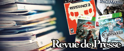 Revue de presse : Resistance 3, Space Marine, Dead Island...
